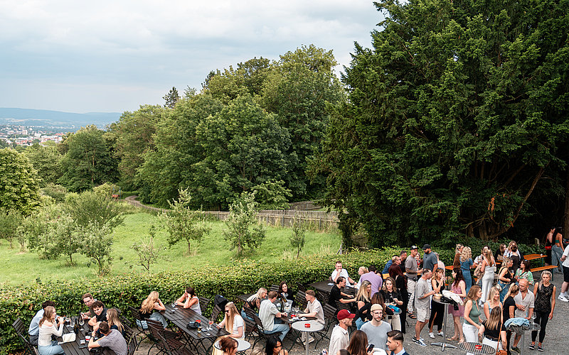 Beer garden with a view over Kassel