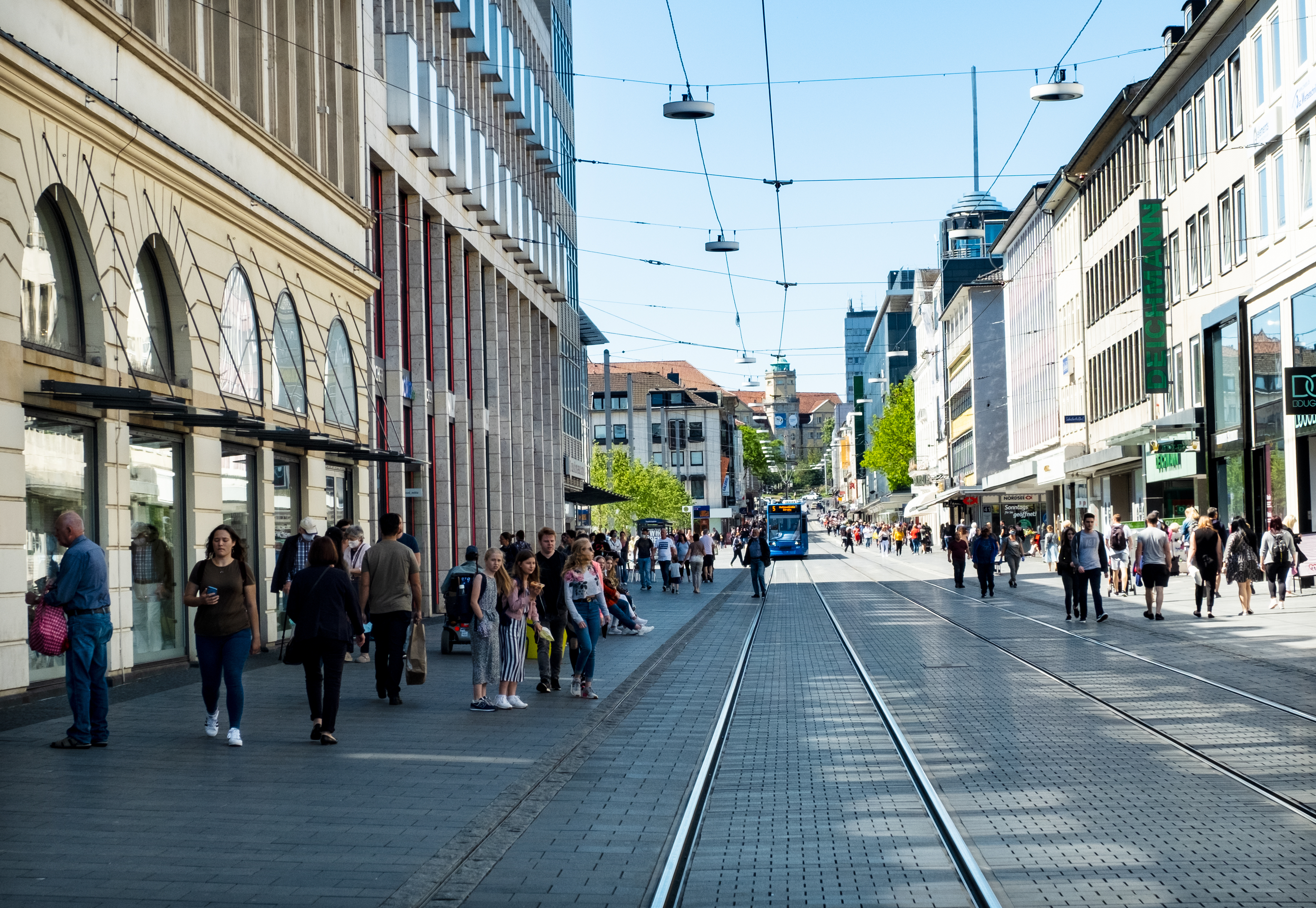 Pedestrian zone in Kassel's city center